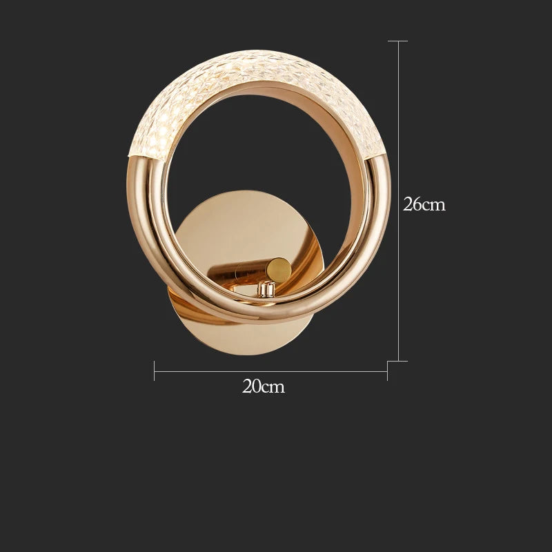 Modern LED Pendant Lights Wall Lamps Ceiling Lamps Acrylic+Alloy Ring/Moon Lamps Indoor Lighting Lustre Home Decor Accessories