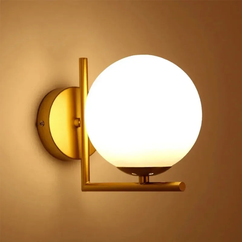 Glass ball LED indoor decorative wall light,glass ball indoor decorative wall light,used in bedrooms,living rooms,halls,corridor