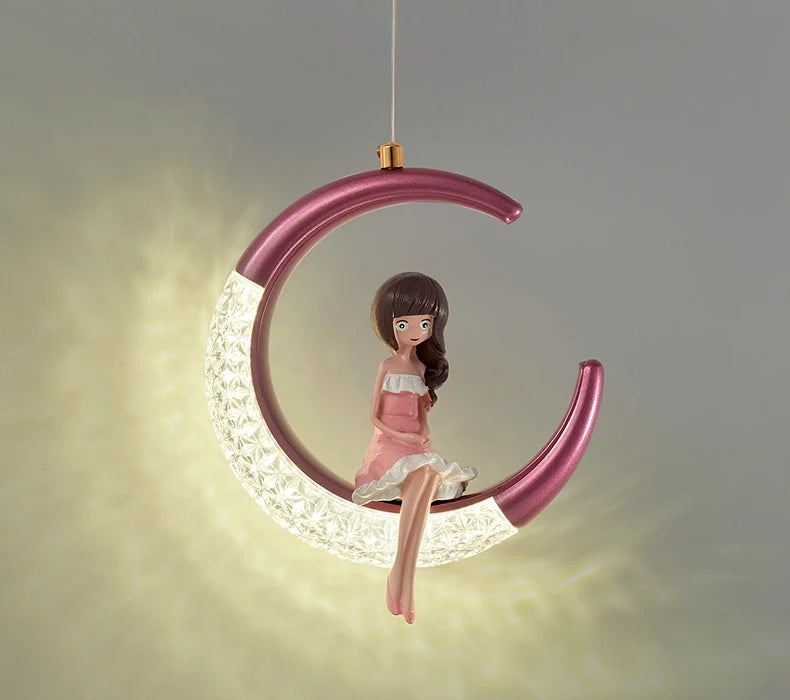 Modern LED Pendant Lights Wall Lamps Ceiling Lamps Acrylic+Alloy Ring/Moon Lamps Indoor Lighting Lustre Home Decor Accessories