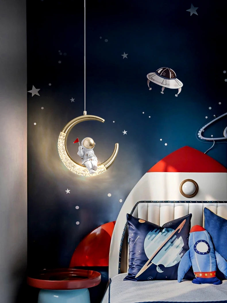 Modern LED Pendant Lights Wall Lamps Ceiling Lamps Acrylic+Alloy Ring/Moon Lamps Indoor Lighting Lustre Home Decor Accessories