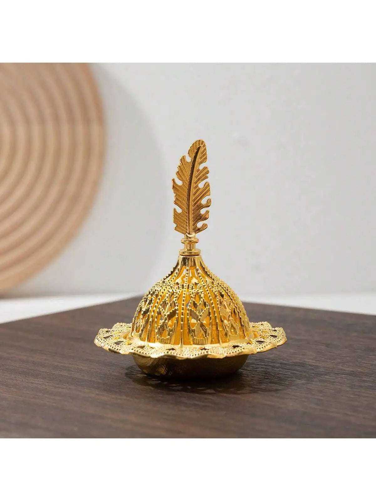 1pc, Hollow Middle East Golden IncenseBurner, osque Shape Incense Burner,Ramadan Kareem Burner, ElD FestiveIncense Burner, Candl