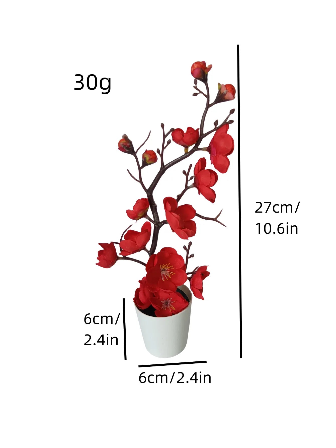 30 cm Artificial Plants Bonsai Small Tree Simulation Pot Plants Fake Flowers Table Potted Ornaments Home Decoration Hotel Garden