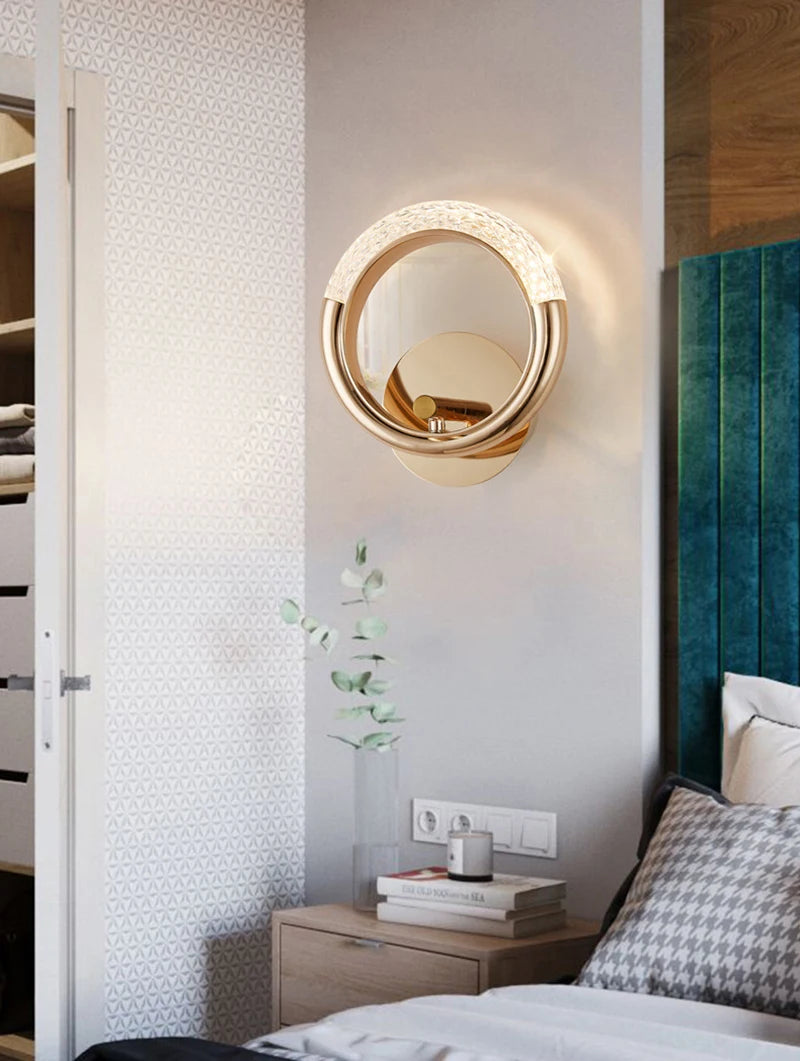 Modern LED Pendant Lights Wall Lamps Ceiling Lamps Acrylic+Alloy Ring/Moon Lamps Indoor Lighting Lustre Home Decor Accessories