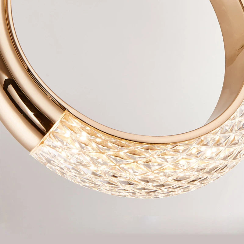 Modern LED Pendant Lights Wall Lamps Ceiling Lamps Acrylic+Alloy Ring/Moon Lamps Indoor Lighting Lustre Home Decor Accessories