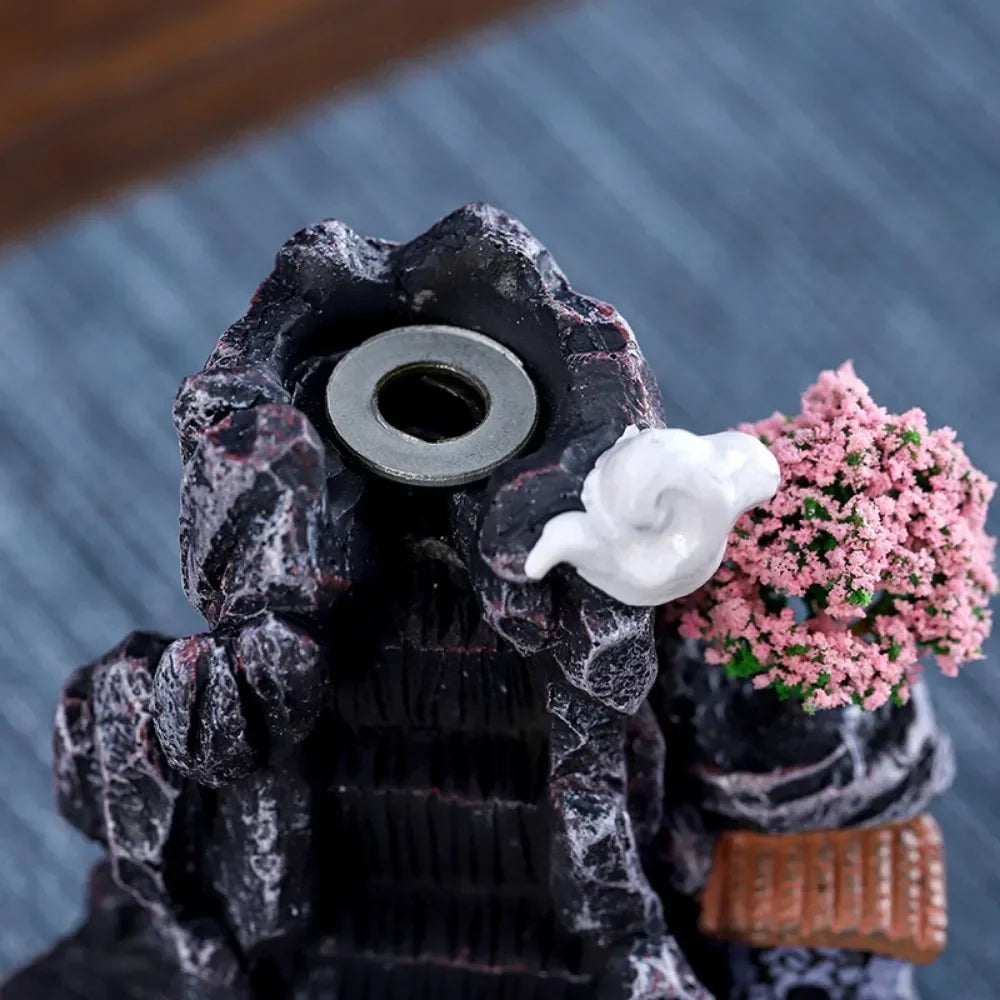 Backflow Incense Holder Waterfall Incense Burner Home Decor Aromatherapy Ornament Incense Cones with Backflow Incense Cones