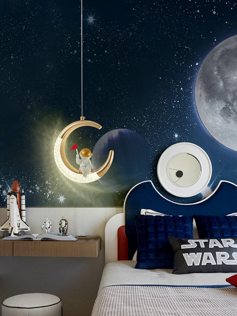 Modern LED Pendant Lights Wall Lamps Ceiling Lamps Acrylic+Alloy Ring/Moon Lamps Indoor Lighting Lustre Home Decor Accessories