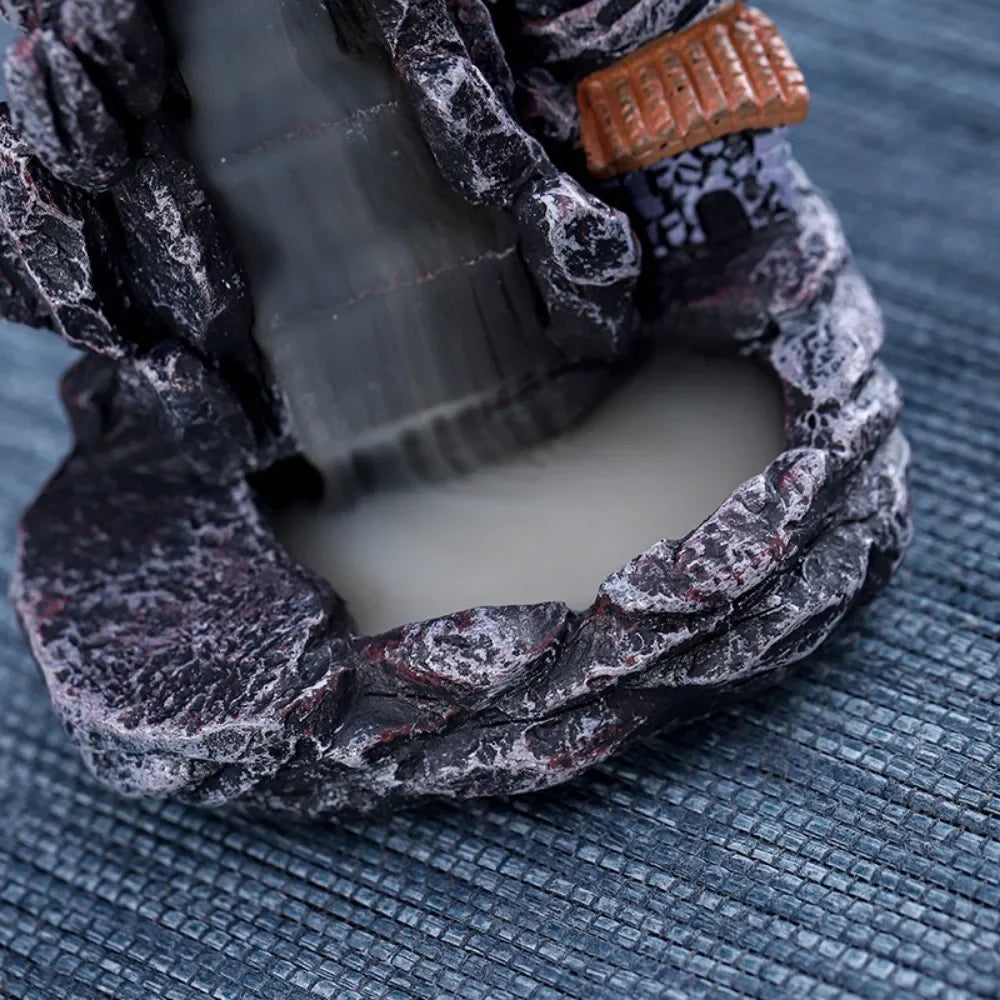 Backflow Incense Holder Waterfall Incense Burner Home Decor Aromatherapy Ornament Incense Cones with Backflow Incense Cones