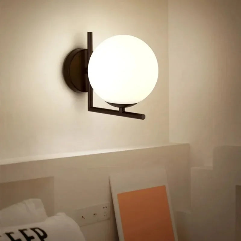 Glass ball LED indoor decorative wall light,glass ball indoor decorative wall light,used in bedrooms,living rooms,halls,corridor