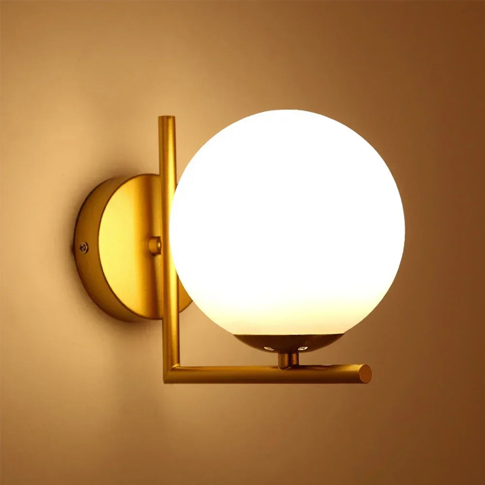 Glass ball LED indoor decorative wall light,glass ball indoor decorative wall light,used in bedrooms,living rooms,halls,corridor