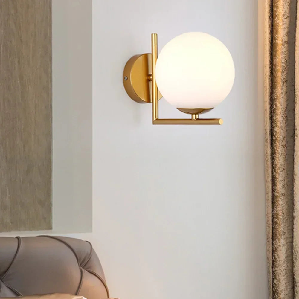 Glass ball LED indoor decorative wall light,glass ball indoor decorative wall light,used in bedrooms,living rooms,halls,corridor