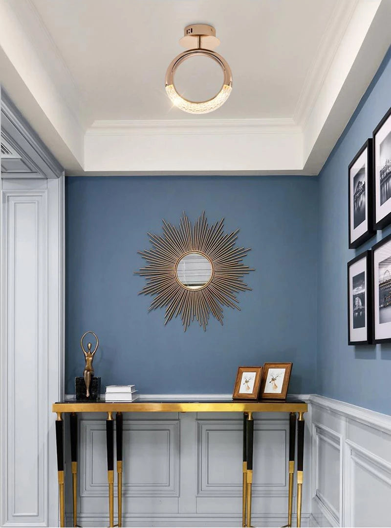 Modern LED Pendant Lights Wall Lamps Ceiling Lamps Acrylic+Alloy Ring/Moon Lamps Indoor Lighting Lustre Home Decor Accessories
