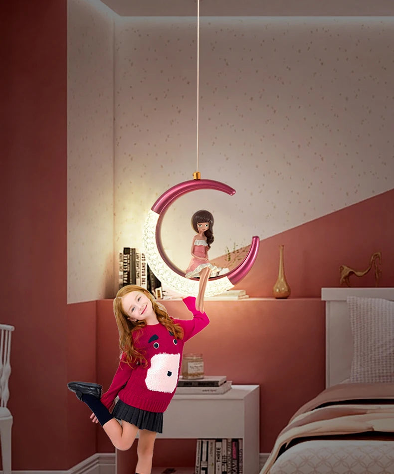 Modern LED Pendant Lights Wall Lamps Ceiling Lamps Acrylic+Alloy Ring/Moon Lamps Indoor Lighting Lustre Home Decor Accessories