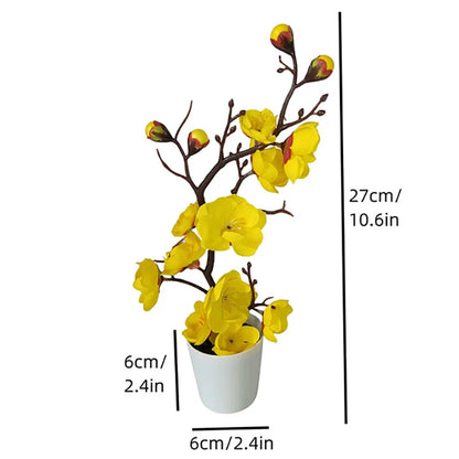 30 cm Artificial Plants Bonsai Small Tree Simulation Pot Plants Fake Flowers Table Potted Ornaments Home Decoration Hotel Garden