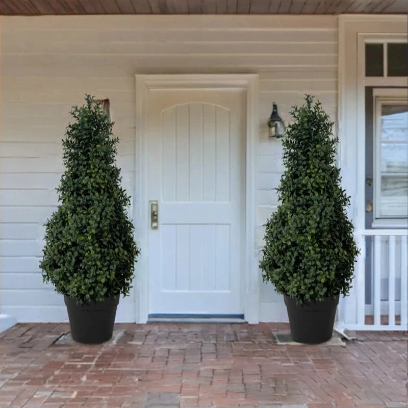 Simulation ground-inserted boxwood tree green plant potted home courtyard shopping mall garden outdoor decoration ornaments