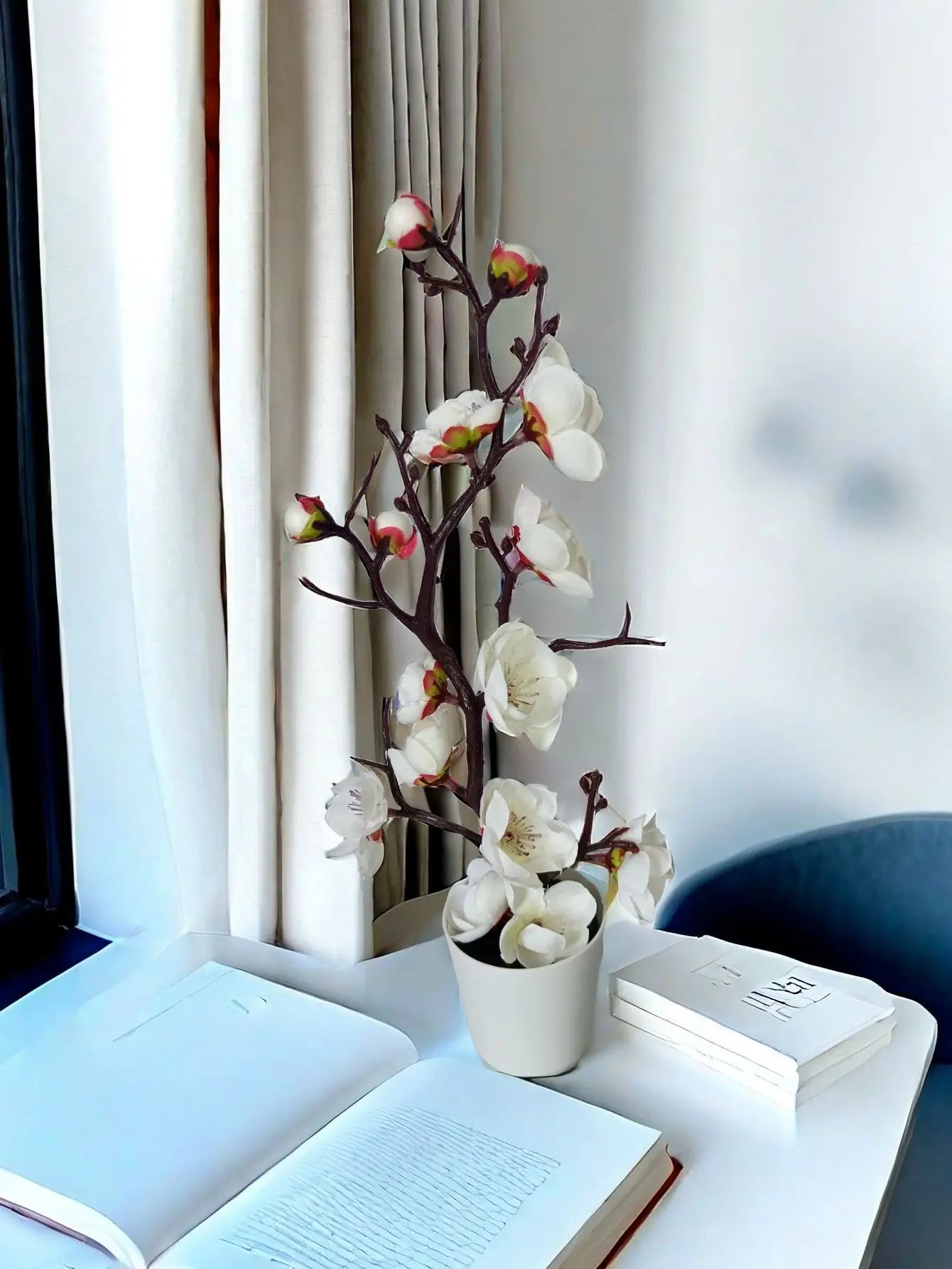 30 cm Artificial Plants Bonsai Small Tree Simulation Pot Plants Fake Flowers Table Potted Ornaments Home Decoration Hotel Garden