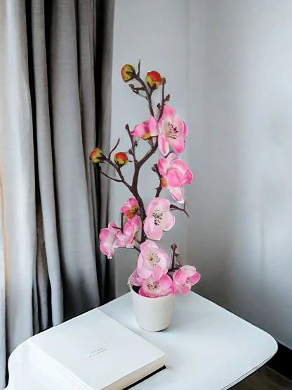 30 cm Artificial Plants Bonsai Small Tree Simulation Pot Plants Fake Flowers Table Potted Ornaments Home Decoration Hotel Garden