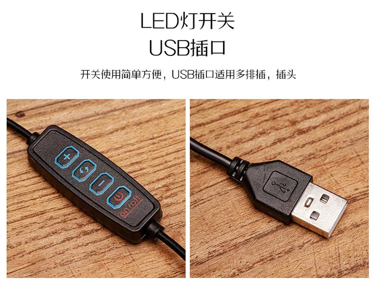 Creative Zen Ornaments Warm Light LED Ring Lamp New Chinese Style Backflow Incense Display Bracket Light Ring Christmas Gifts