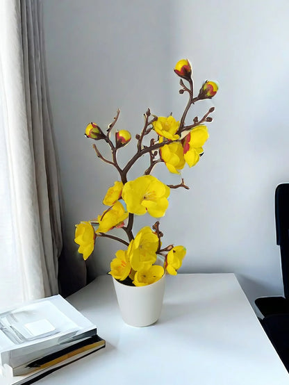 30 cm Artificial Plants Bonsai Small Tree Simulation Pot Plants Fake Flowers Table Potted Ornaments Home Decoration Hotel Garden