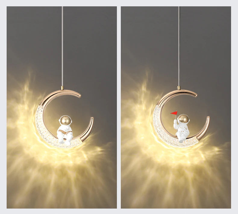 Modern LED Pendant Lights Wall Lamps Ceiling Lamps Acrylic+Alloy Ring/Moon Lamps Indoor Lighting Lustre Home Decor Accessories