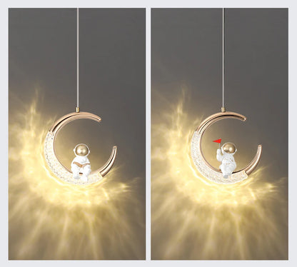 Modern LED Pendant Lights Wall Lamps Ceiling Lamps Acrylic+Alloy Ring/Moon Lamps Indoor Lighting Lustre Home Decor Accessories