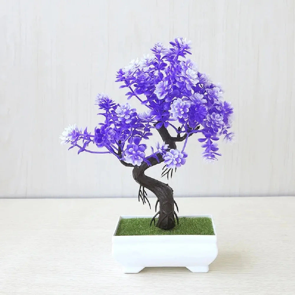 Artificial Plants Decoration Potted Bonsai Small Tree Pot Fake Plant Potted zen garden Ornaments Table Home Room Decoration
