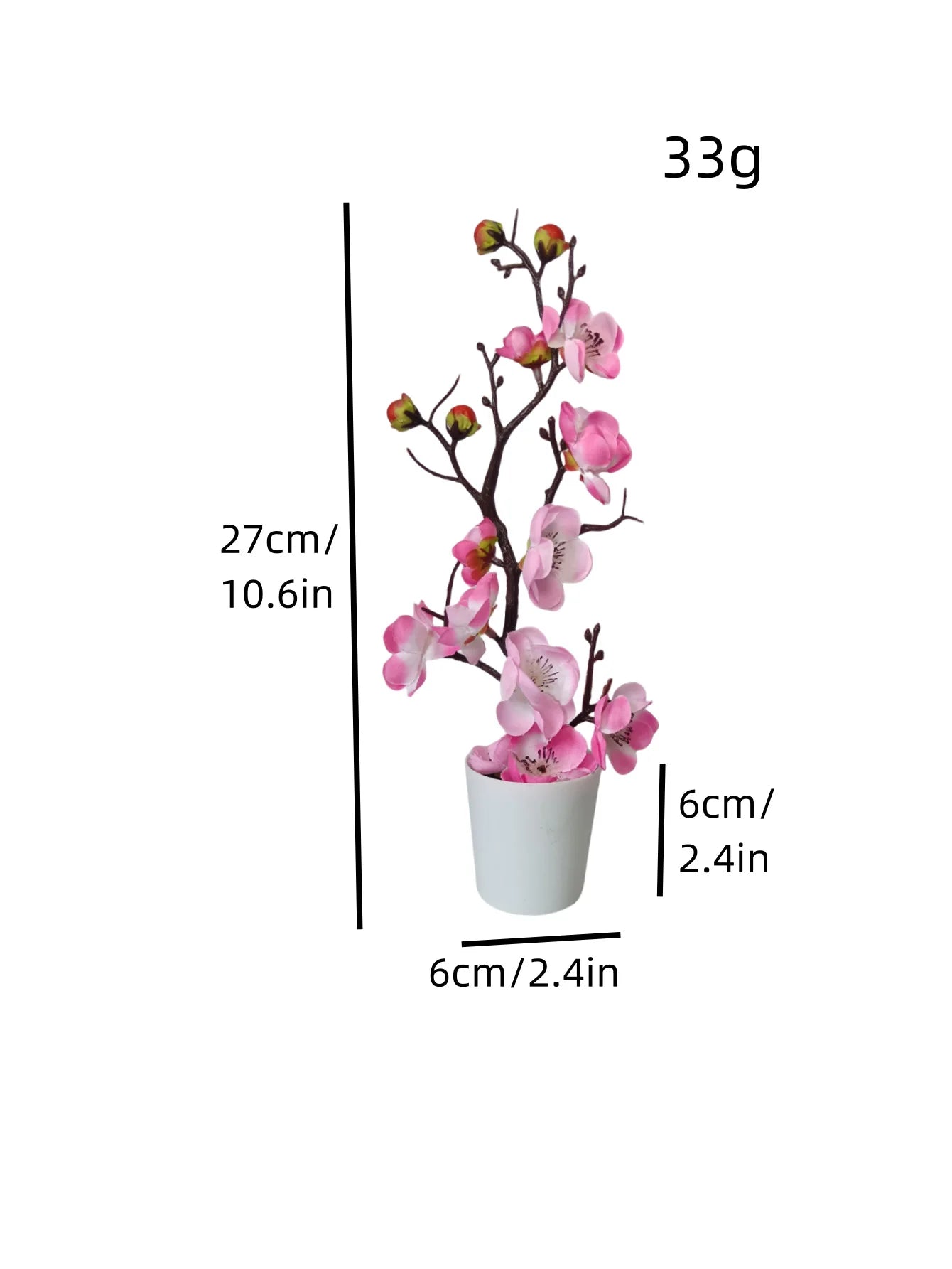 30 cm Artificial Plants Bonsai Small Tree Simulation Pot Plants Fake Flowers Table Potted Ornaments Home Decoration Hotel Garden