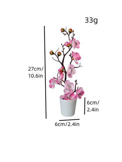 30 cm Artificial Plants Bonsai Small Tree Simulation Pot Plants Fake Flowers Table Potted Ornaments Home Decoration Hotel Garden