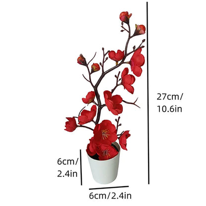 30 cm Artificial Plants Bonsai Small Tree Simulation Pot Plants Fake Flowers Table Potted Ornaments Home Decoration Hotel Garden