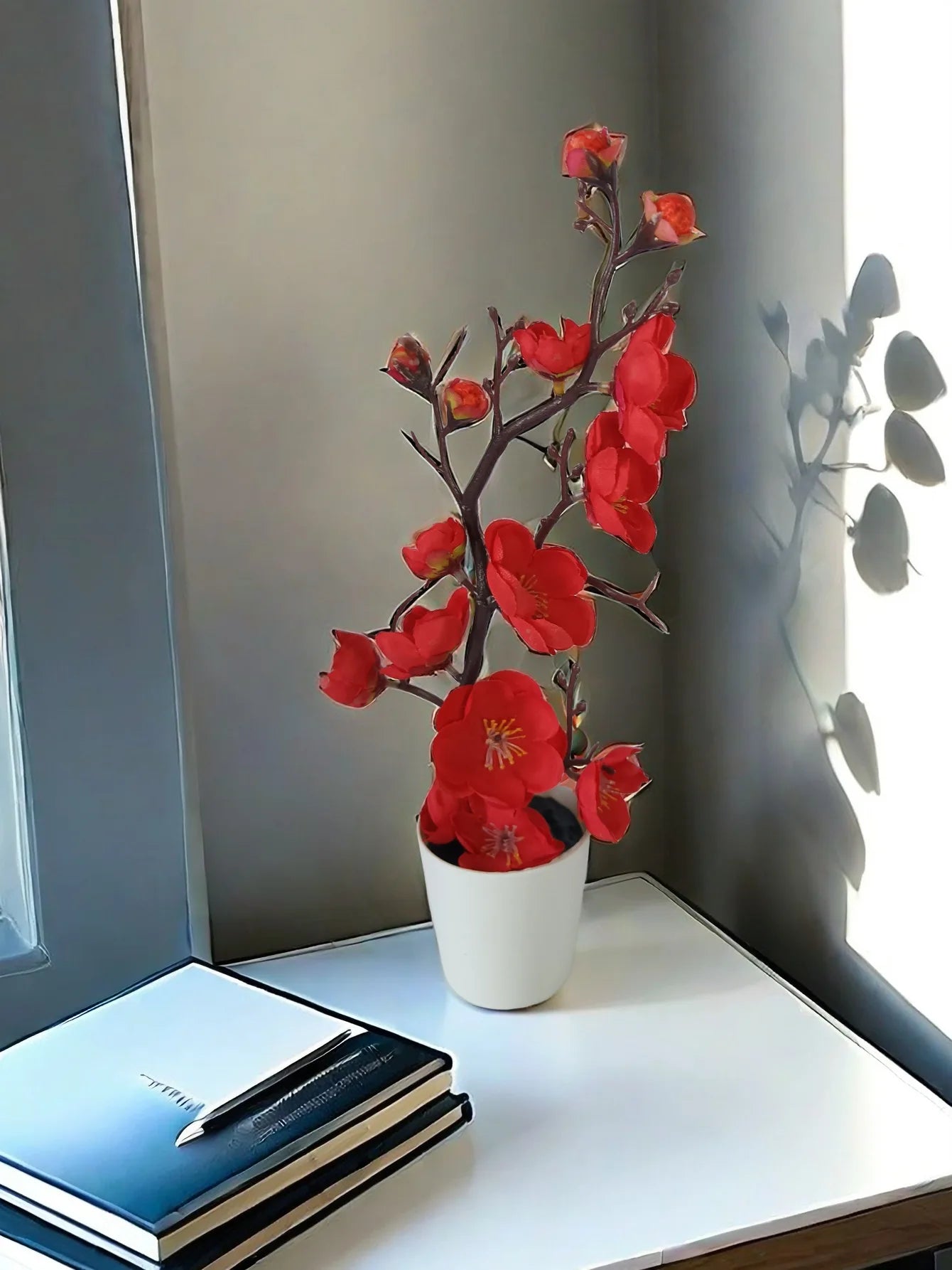 30 cm Artificial Plants Bonsai Small Tree Simulation Pot Plants Fake Flowers Table Potted Ornaments Home Decoration Hotel Garden