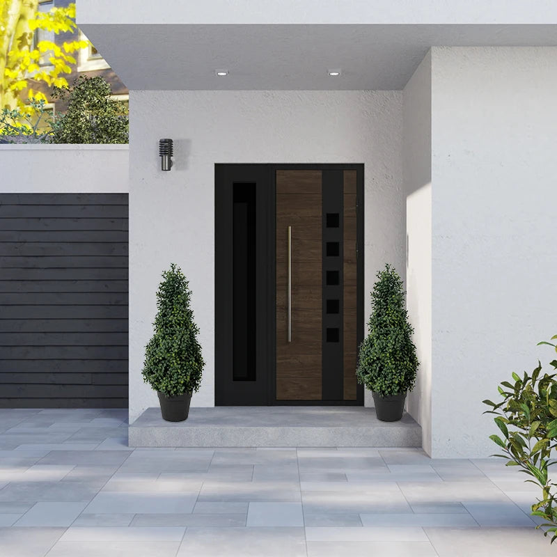 Simulation ground-inserted boxwood tree green plant potted home courtyard shopping mall garden outdoor decoration ornaments