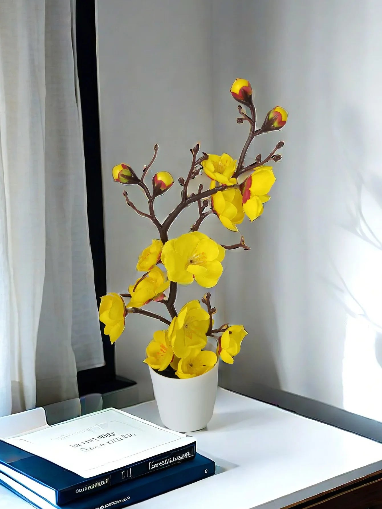 30 cm Artificial Plants Bonsai Small Tree Simulation Pot Plants Fake Flowers Table Potted Ornaments Home Decoration Hotel Garden