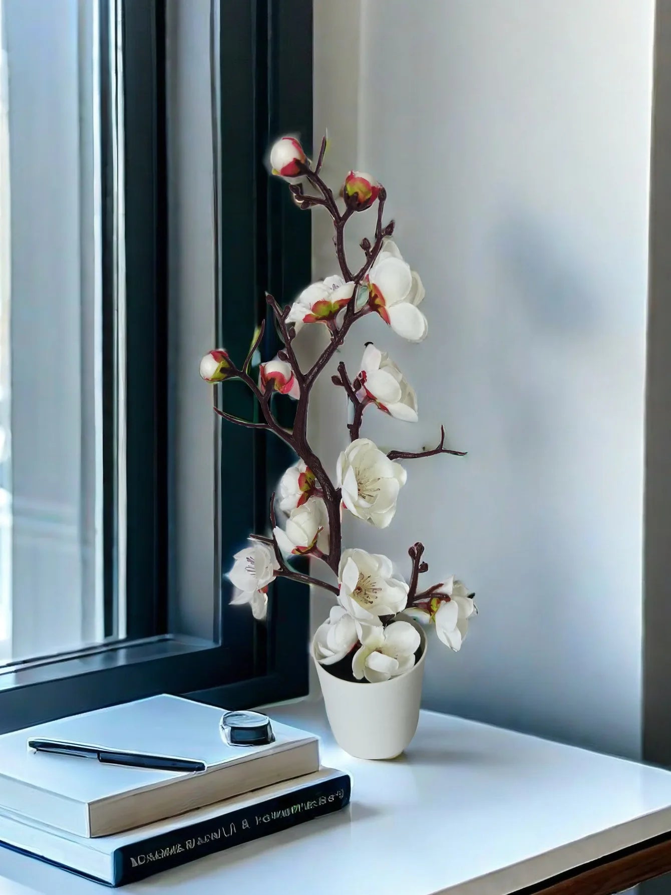 30 cm Artificial Plants Bonsai Small Tree Simulation Pot Plants Fake Flowers Table Potted Ornaments Home Decoration Hotel Garden