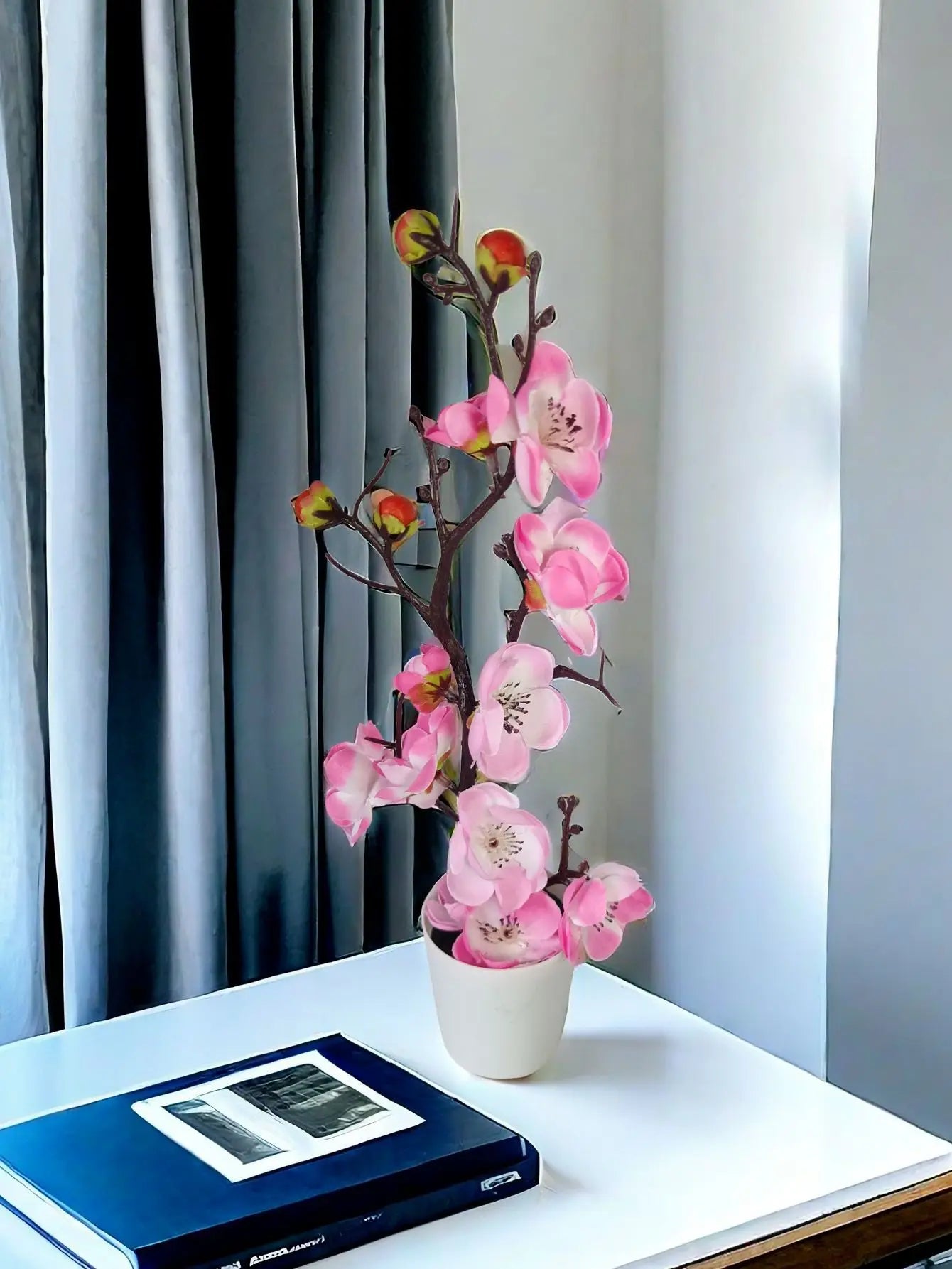 30 cm Artificial Plants Bonsai Small Tree Simulation Pot Plants Fake Flowers Table Potted Ornaments Home Decoration Hotel Garden