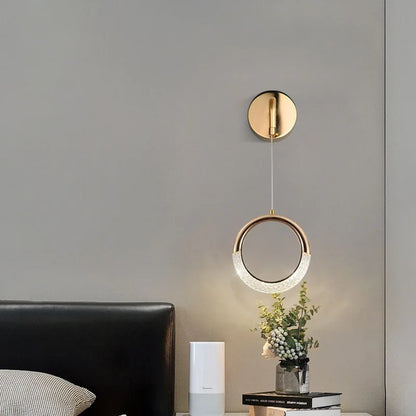 Modern LED Pendant Lights Wall Lamps Ceiling Lamps Acrylic+Alloy Ring/Moon Lamps Indoor Lighting Lustre Home Decor Accessories