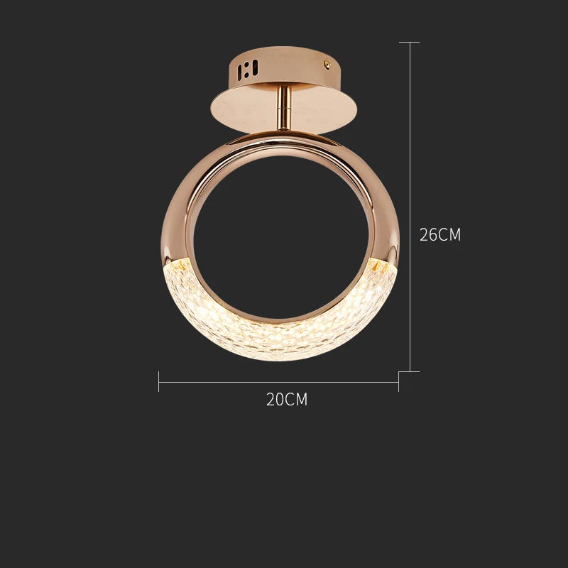 Modern LED Pendant Lights Wall Lamps Ceiling Lamps Acrylic+Alloy Ring/Moon Lamps Indoor Lighting Lustre Home Decor Accessories