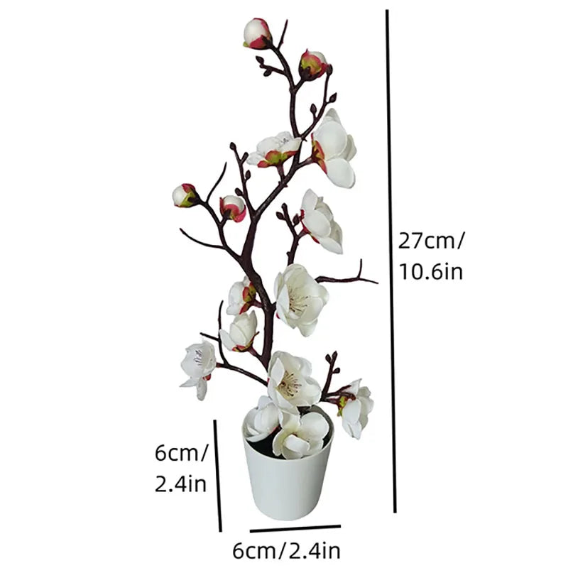 30 cm Artificial Plants Bonsai Small Tree Simulation Pot Plants Fake Flowers Table Potted Ornaments Home Decoration Hotel Garden