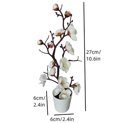 30 cm Artificial Plants Bonsai Small Tree Simulation Pot Plants Fake Flowers Table Potted Ornaments Home Decoration Hotel Garden