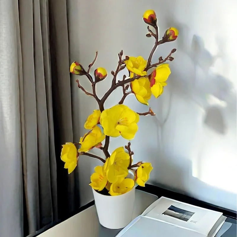 30 cm Artificial Plants Bonsai Small Tree Simulation Pot Plants Fake Flowers Table Potted Ornaments Home Decoration Hotel Garden