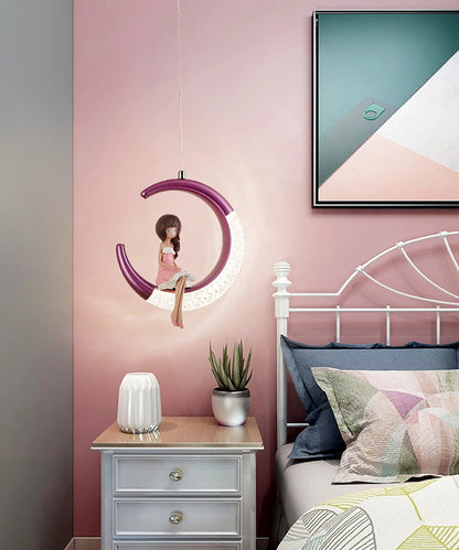 Modern LED Pendant Lights Wall Lamps Ceiling Lamps Acrylic+Alloy Ring/Moon Lamps Indoor Lighting Lustre Home Decor Accessories