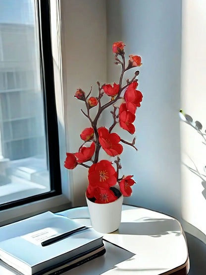 30 cm Artificial Plants Bonsai Small Tree Simulation Pot Plants Fake Flowers Table Potted Ornaments Home Decoration Hotel Garden