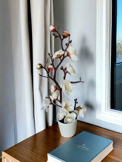 30 cm Artificial Plants Bonsai Small Tree Simulation Pot Plants Fake Flowers Table Potted Ornaments Home Decoration Hotel Garden