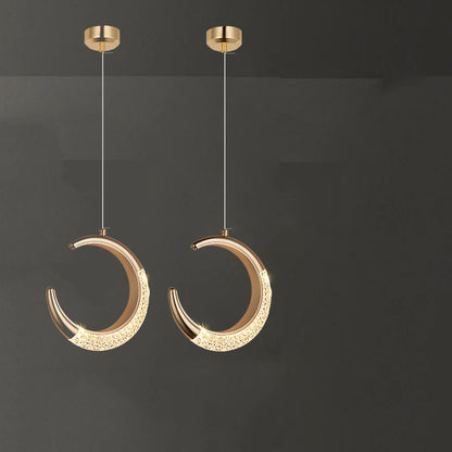 Modern LED Pendant Lights Wall Lamps Ceiling Lamps Acrylic+Alloy Ring/Moon Lamps Indoor Lighting Lustre Home Decor Accessories