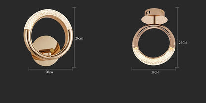 Modern LED Pendant Lights Wall Lamps Ceiling Lamps Acrylic+Alloy Ring/Moon Lamps Indoor Lighting Lustre Home Decor Accessories