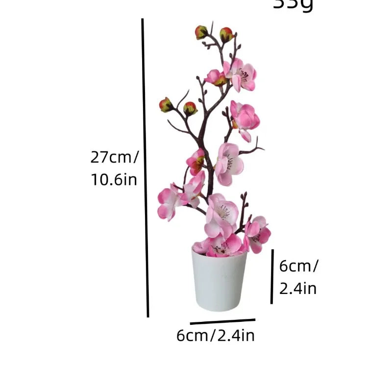 30 cm Artificial Plants Bonsai Small Tree Simulation Pot Plants Fake Flowers Table Potted Ornaments Home Decoration Hotel Garden
