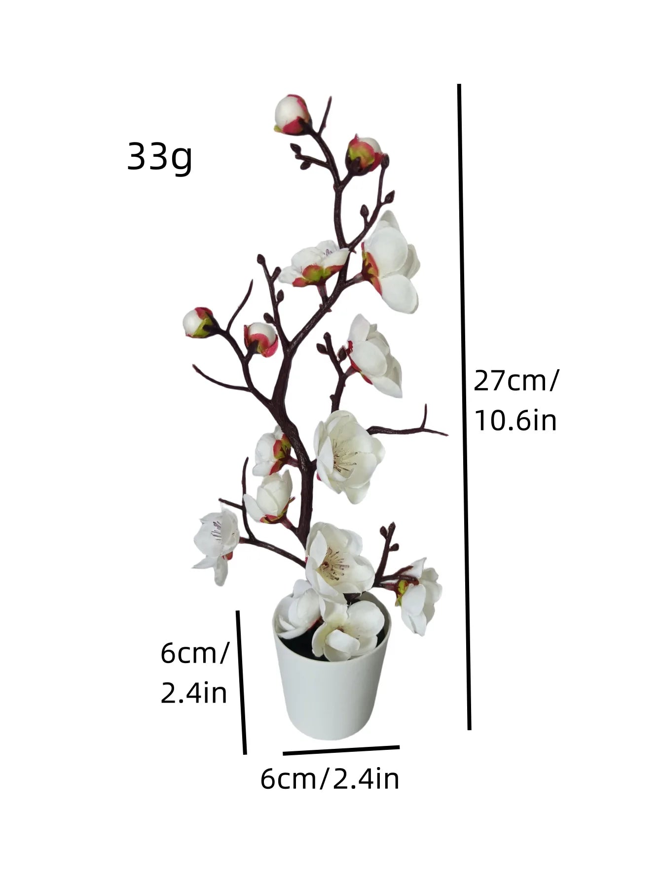 30 cm Artificial Plants Bonsai Small Tree Simulation Pot Plants Fake Flowers Table Potted Ornaments Home Decoration Hotel Garden