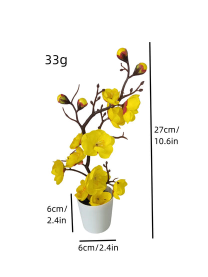 30 cm Artificial Plants Bonsai Small Tree Simulation Pot Plants Fake Flowers Table Potted Ornaments Home Decoration Hotel Garden