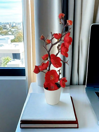 30 cm Artificial Plants Bonsai Small Tree Simulation Pot Plants Fake Flowers Table Potted Ornaments Home Decoration Hotel Garden